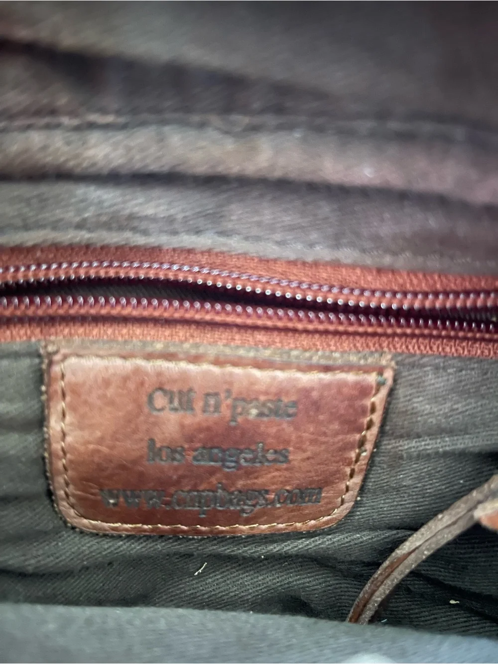 Cut N Paste Woven Leather Crossbody/Waist Bag/Fanny Pack in Cognac Brown